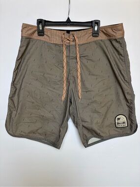 Howler Brothers Bruja Stretch Board Shorts Mens 32 Gray Lightning Print
